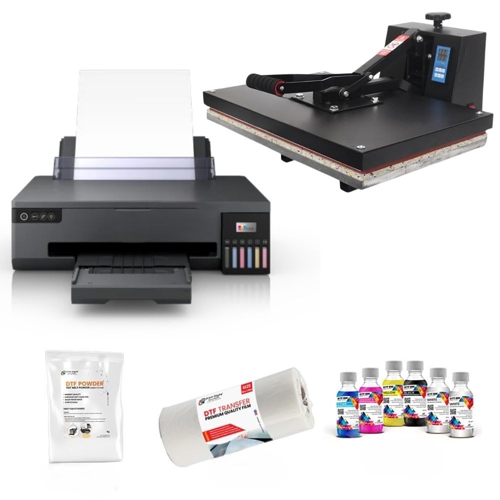 Print Digits A3 DTF Printing Machine Combo Set with 16x24 Inch Heat Press | Complete T Shirt Printing Setup with RIP Software, Ink & Accessories | DTF Printer for Fabric, Hoodie, Textile Printing-image-38