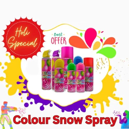 Image of PoPo Toys Holi BOSS Colour Snow Spray Combo| Big Size | Assorted Vibrant Colors | 2 Different Color | Eco - Friendly | Combo of 2 | 750ML + 750ML |(Boss - 750 Combo 2)
