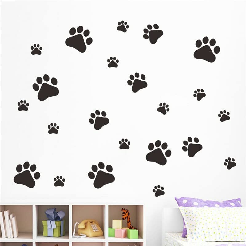 GADGETS WRAP Vinyl Wall Decal Sticker Funny Dog Cat Paw Print Poster for Kids Room Home Decal Wall Stickers-image-33