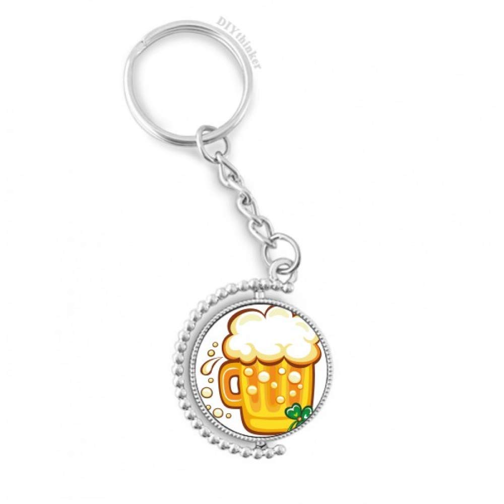 Anneau keyholder trèfle jaune bière anti-perte St.Patrick