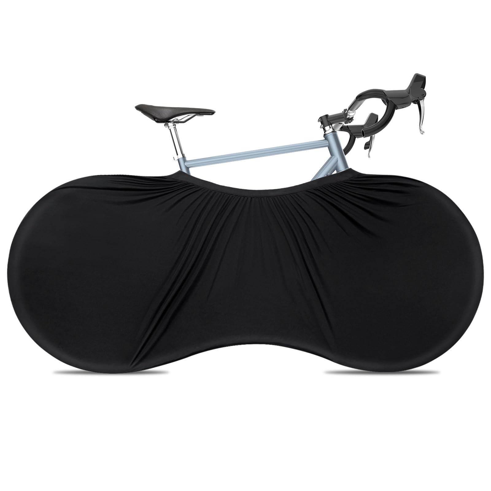 Hejo Waschbare Fahrradabdeckung für Mountainbike, 150*60cm, Staubdichte Hülle für Inneneingang, Bike Cover (Schwarz)