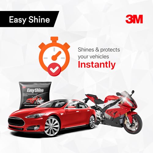 Image of 3M Easy Shine Foam Sponge, Safe on Plastic, Rubber and Painted Surfaces, Protect Plastic Parts from UV Rays, Less Dust Accumulation, Deep Sine (7.5cmX5cmX2.5cm, Pack of 10)