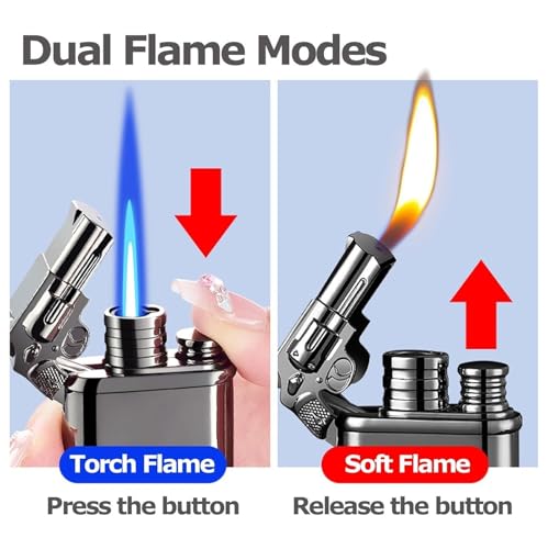 Encendedor Vintage Dual Flame Jet Rojo miniatura 2