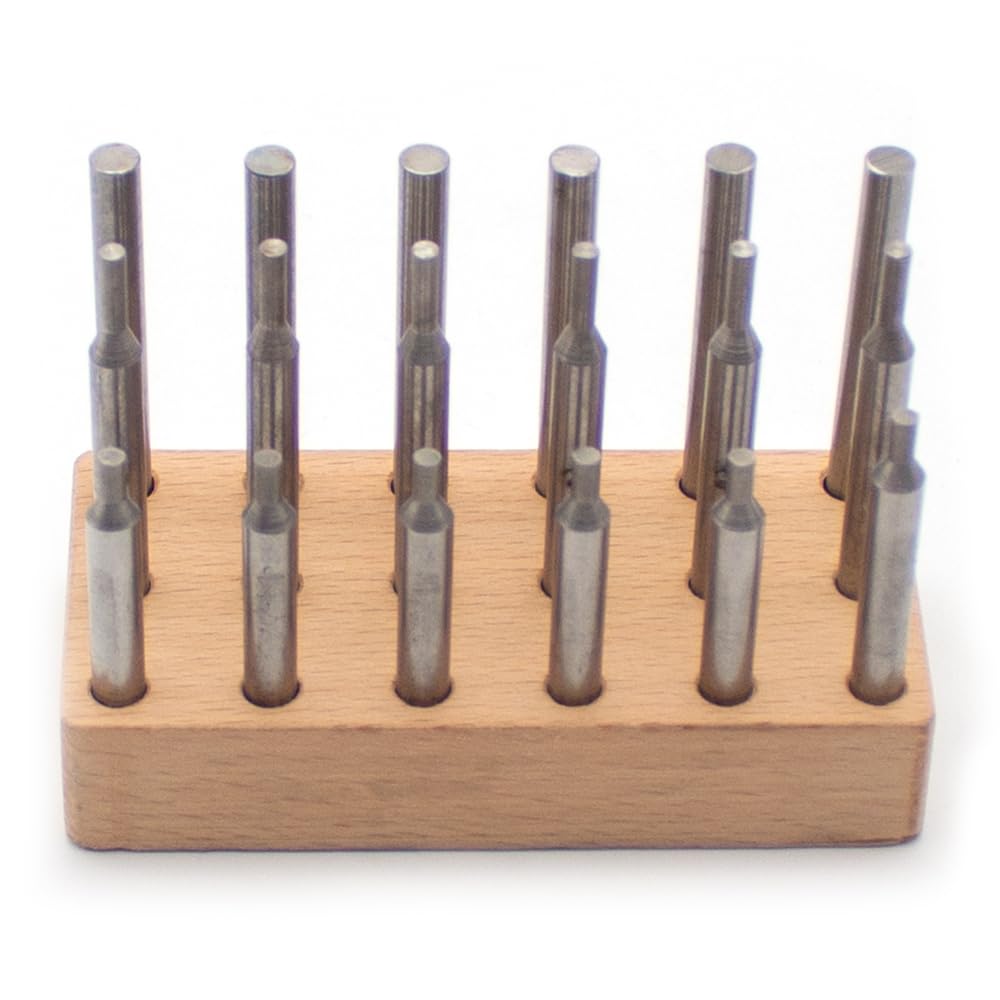 18 Teiliges Edelstein Dopstick Set, Durchmesser 6MM, Edelstein Dop Stick aus Edelstahl mit Aufbewahrungsbox für Steinfacetten Schleifmaschine