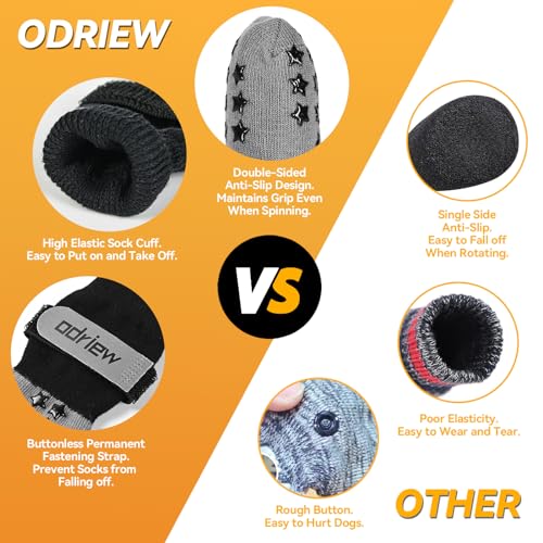 ODRIEW Odriew 6 Pcs Meias Para Cães Para Evitar Lamber As Patas, Meias Antiderrapantes Dupla Face Pa