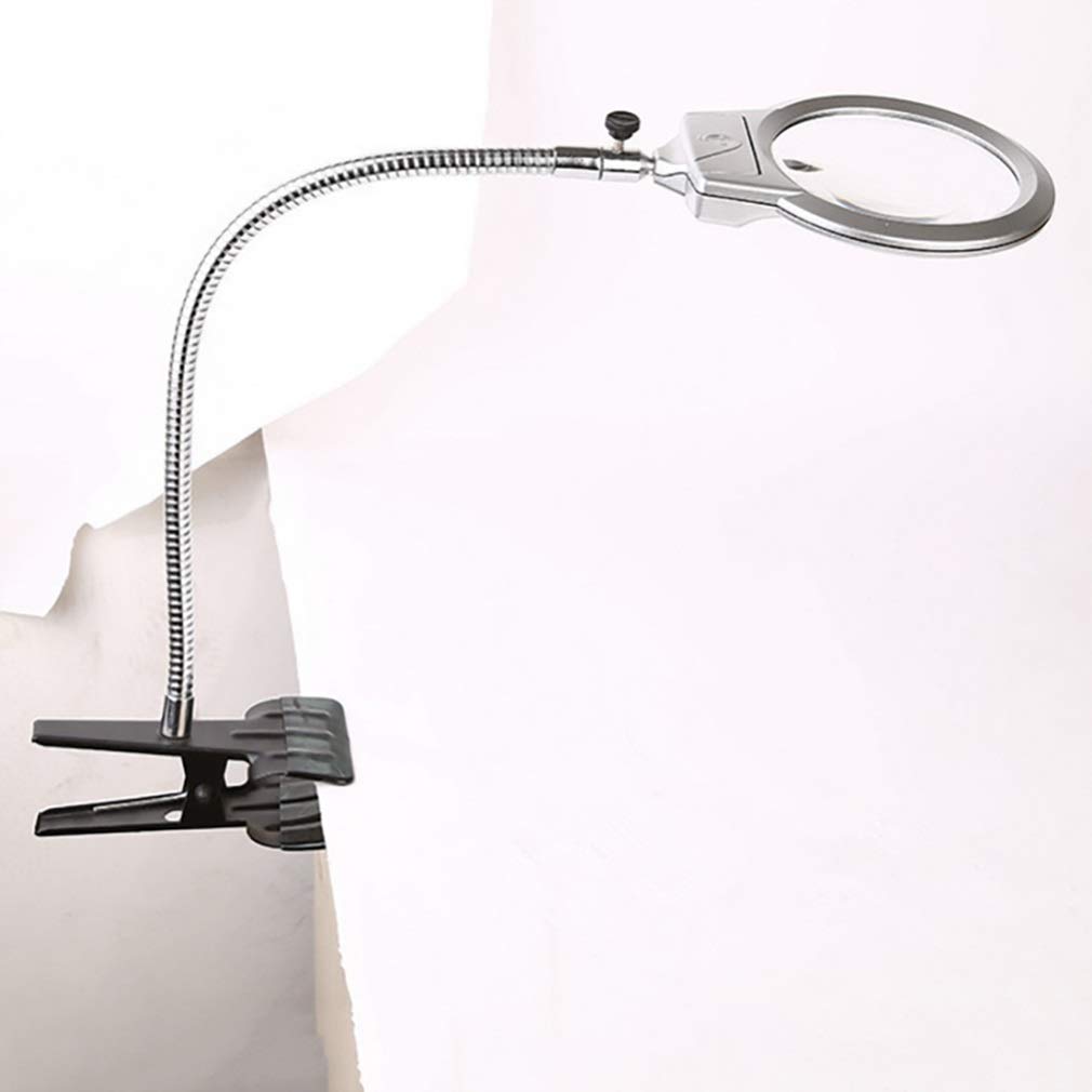 Lupa Do Czytania Lampa Powiększająca Led Lupa Biurkowa Szklana Lampa Biurkowa Z Zaciskiem I Regulowaną Gęsią Szyją Lupa Bez Użycia Rąk Szkło Powiększające
