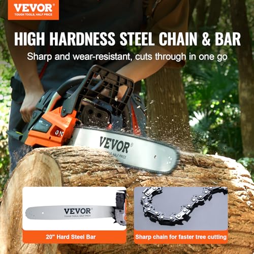 VEVOR 58CC Gas Chainsaw 20 Inch