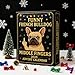 Funny French Bulldog 2025 Advent Calendar,Christmas 24 Days Countdown Calendar Gifts,Dogs Surprise Calendar Decoration (Red Riding Hood Puppy)