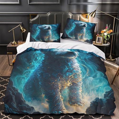 Housse de couette microfibre 260x220cm lit super king douce et résistante - 2