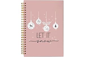 VNWEK Let It Snow Pink Christmas Notebook