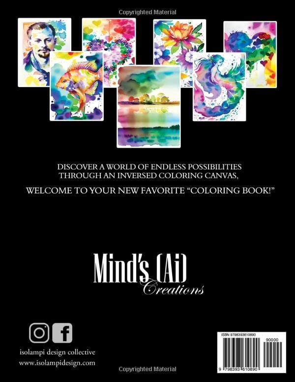 Miniatura 2 de Escape & Ink An Inverse Coloring Book - 101 Stunning Watercolor Images for the Ultimate Reverse Coloring Book Experience An amazing collection of