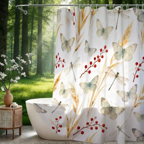 Rideau de douche 200x200 de style pastoral pour ambiance bien-être