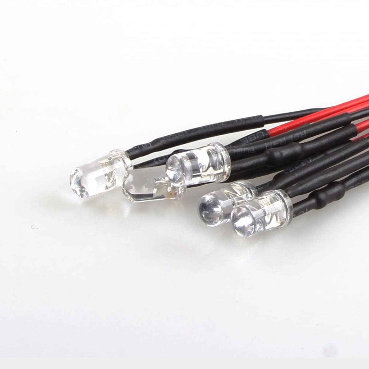 10x White LED Light Single Bulb Pre-Wired Light 5-12V 5mm Bright Round Top Clear — view 4