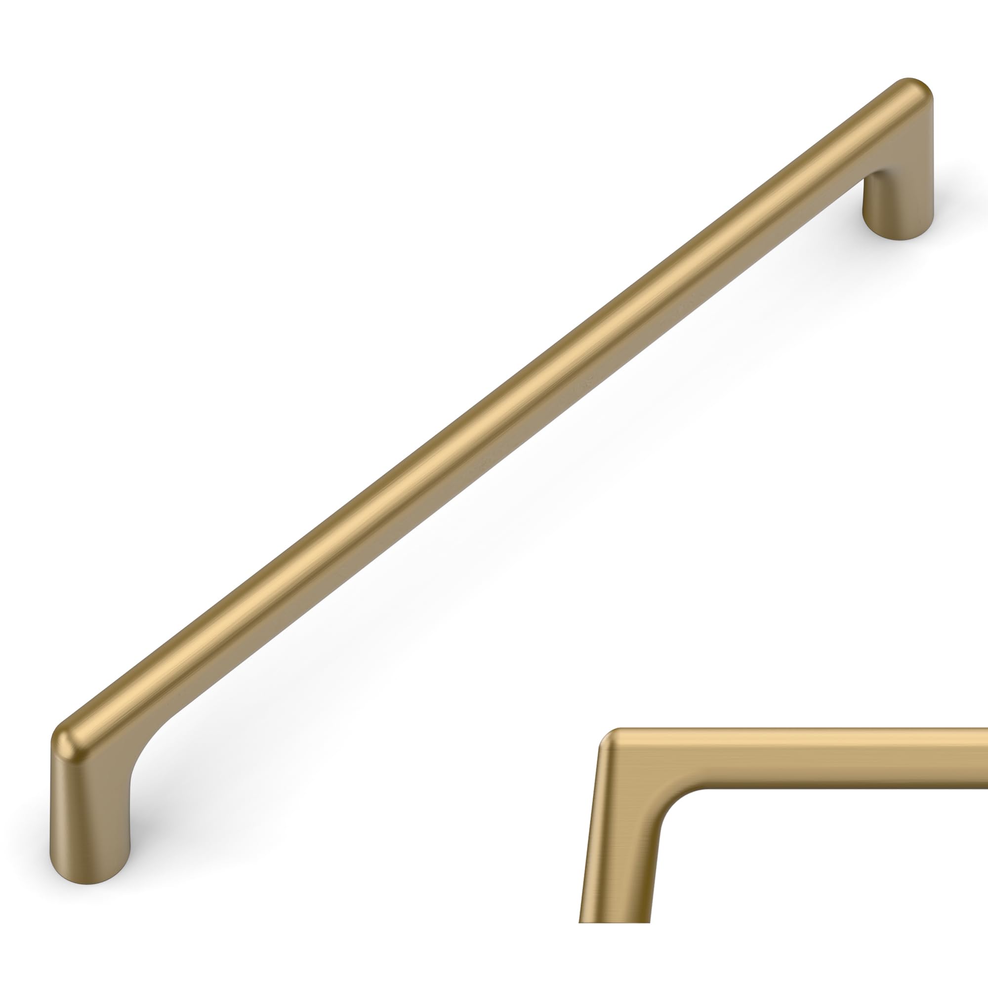 Tiradores de bronce de alta gama para muebles y armarios con diseño Amerdeco de 256 mm