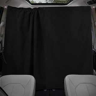 ZATOOTO Car Privacy Screen Curtain Window Camping, Suede Window Blackout Sun Protection for Car Front Rear Side Window Removable Magnetic Car Curtains 180 x 100 cm Large Format