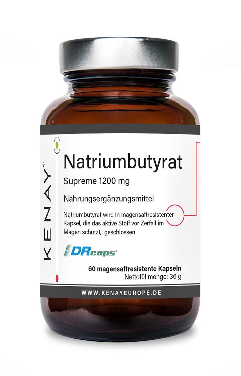Natriumbutyrat SUPREME 1200 mg | 60 Kapseln magenresistent | Nahrungsergänzungsmittel | KENAY®