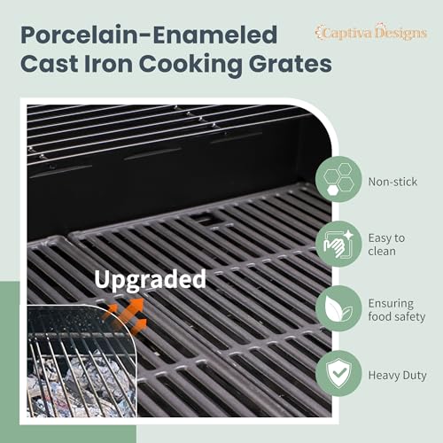 Captiva Designs 4Burners Propane Gas BBQ Grill with Side Burner