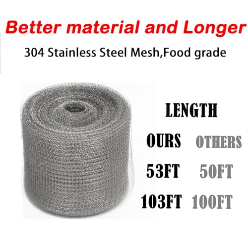 wire mesh for mice control 5 in x 30fthole fill fabric weep holes covers upgraded stainless steel wire mesh roll flexible stretchy mesh fabric for garden house and diy rodent barrier