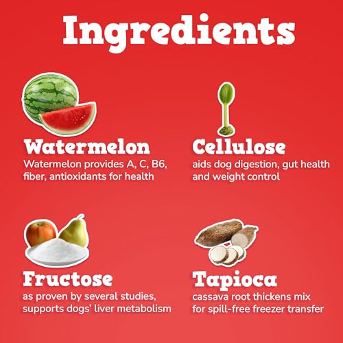 Smoofl Hundeeis, Premium Hundesnacks: EIS Fuer Hunde als Snack und zur Abkuehlung im Sommer und als gesunde Hundeleckerli mit erfrischender Wirkung, Hundeeis Sorte Wassermelone