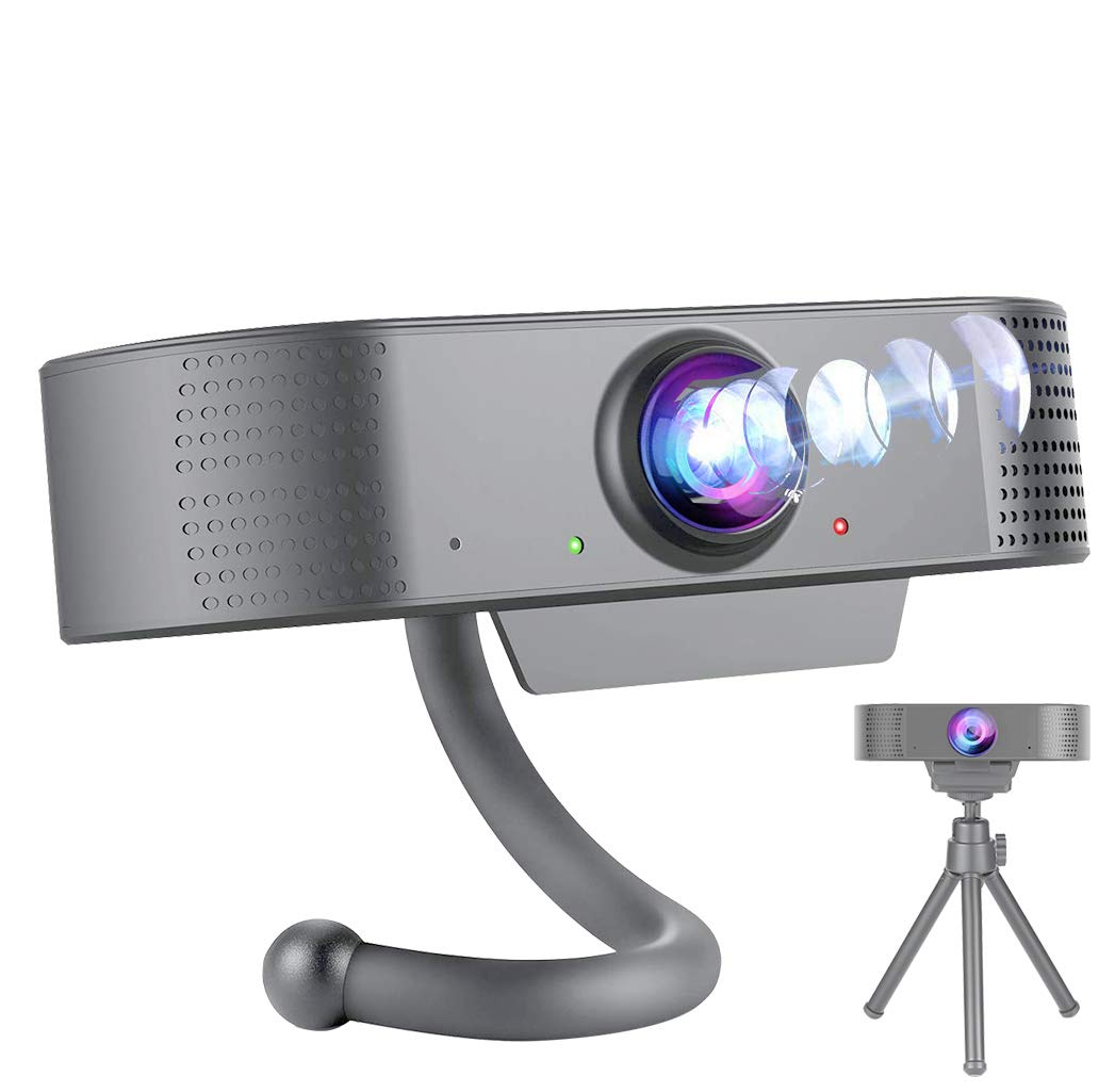 LOETAD 1080P Webcam Full HD Webcam Live Streaming Webcam for Laptop PC Desktop Built-in Mic USB Plug Compatible with Windows Mac