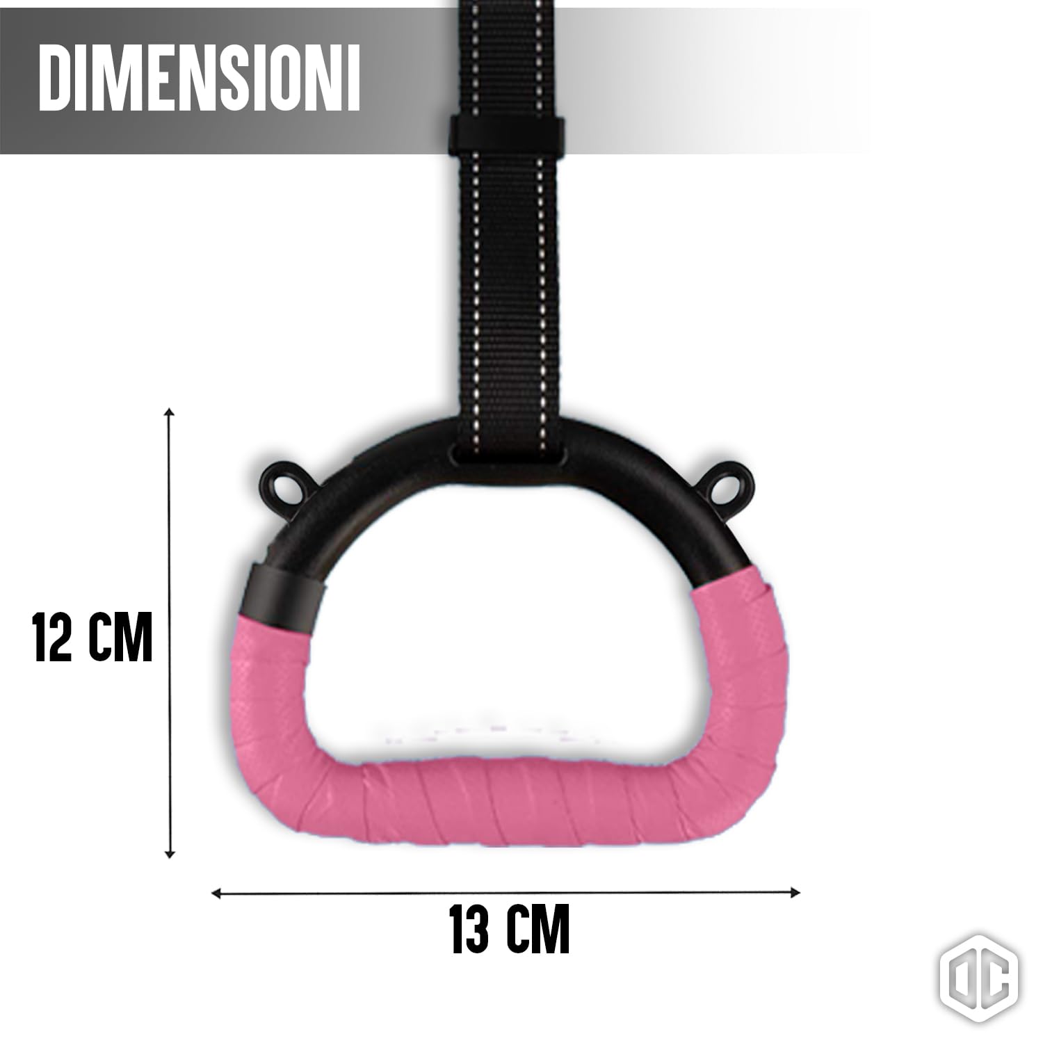 Original Cup Gym Rings Anelli Ginnastica per Bambini Rosa | 2 Anelli Resistenti con Cinghie Regolabili (16–55 cm) | Nastro Antiscivolo | Interno ed Esterno | Aerobik