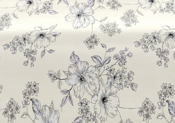 Image of DECOR2ADMIRE Premium Cotton Bedsheet Double King Size 90x100 Inches, 300 TC Soft Breathable Printed Bed Sheet with 2 Pillow Covers (Classic White Floral, Double 90 inch x 100 inch)