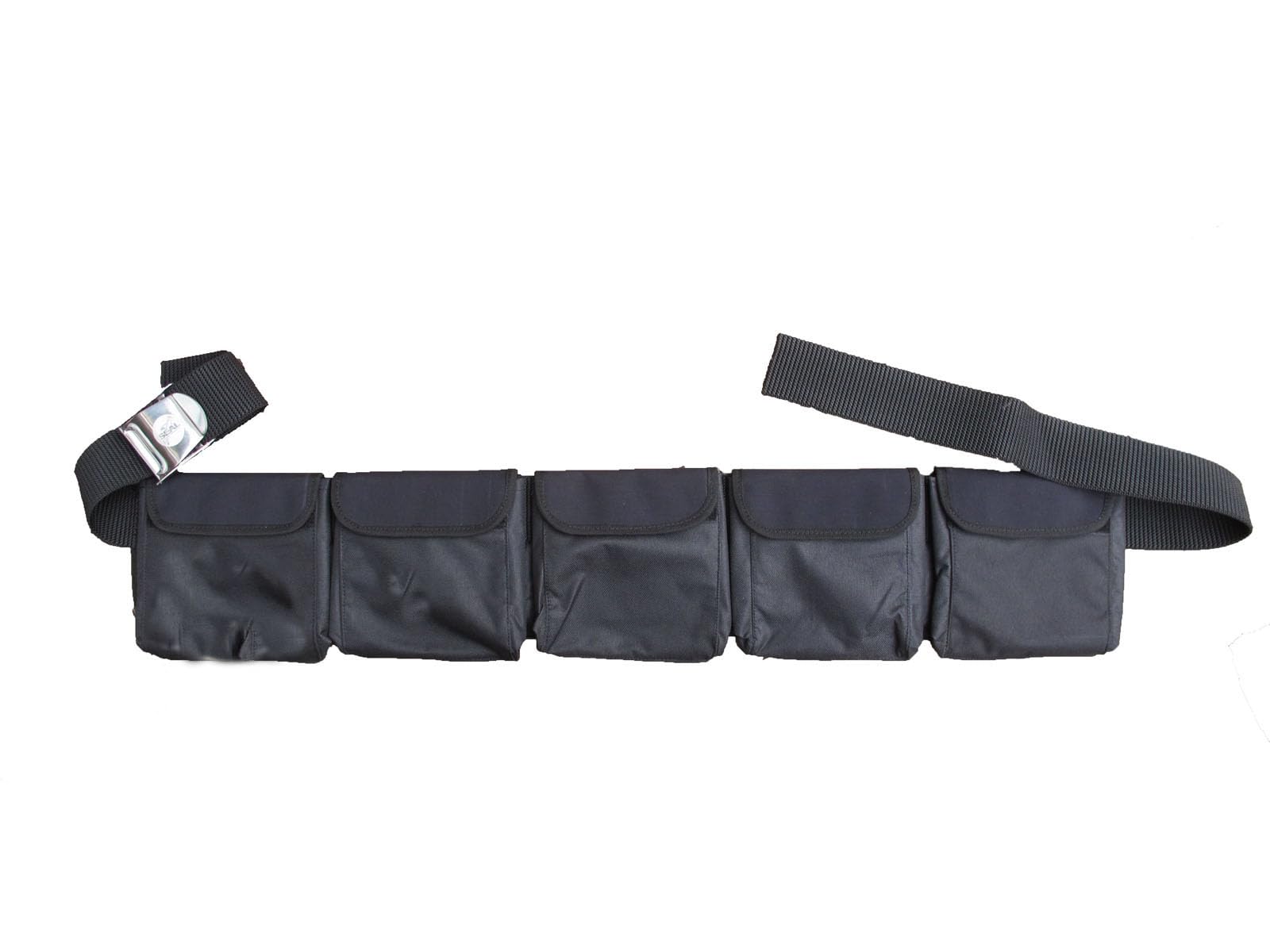 AKM Diving Pocket Weight Belt, Black, 50mm Polypropylene Webbing, Stainless Steel Cam Buckle, 1000D Material, Medium Size for Scuba and Snorkeling