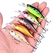 Aorace 10pcs/lot 7cm/8g Plastic Minnow Fishing Lures Bass Crankbait Kit Saltwater/Freshwater Fishing Topwater Popper Poper Lure Fishing Tackle Hooks Crankbait Hard Minnow Baits