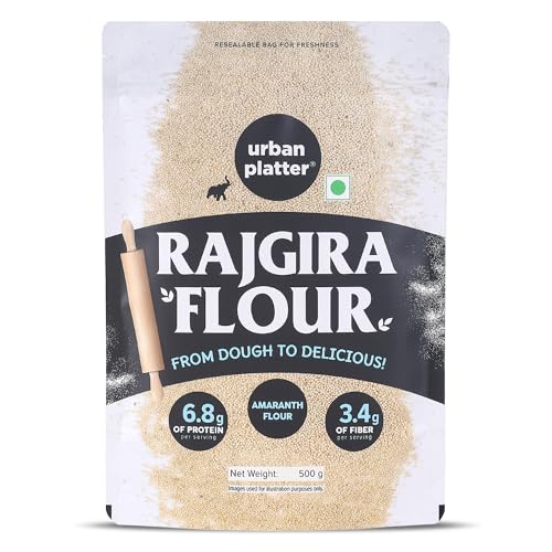 Image of Urban Platter Rajgira Atta, 500g (Amaranth Flour | Naturally Gluten-Free | Rich in Protein & Calcium | Fasting Friendly)