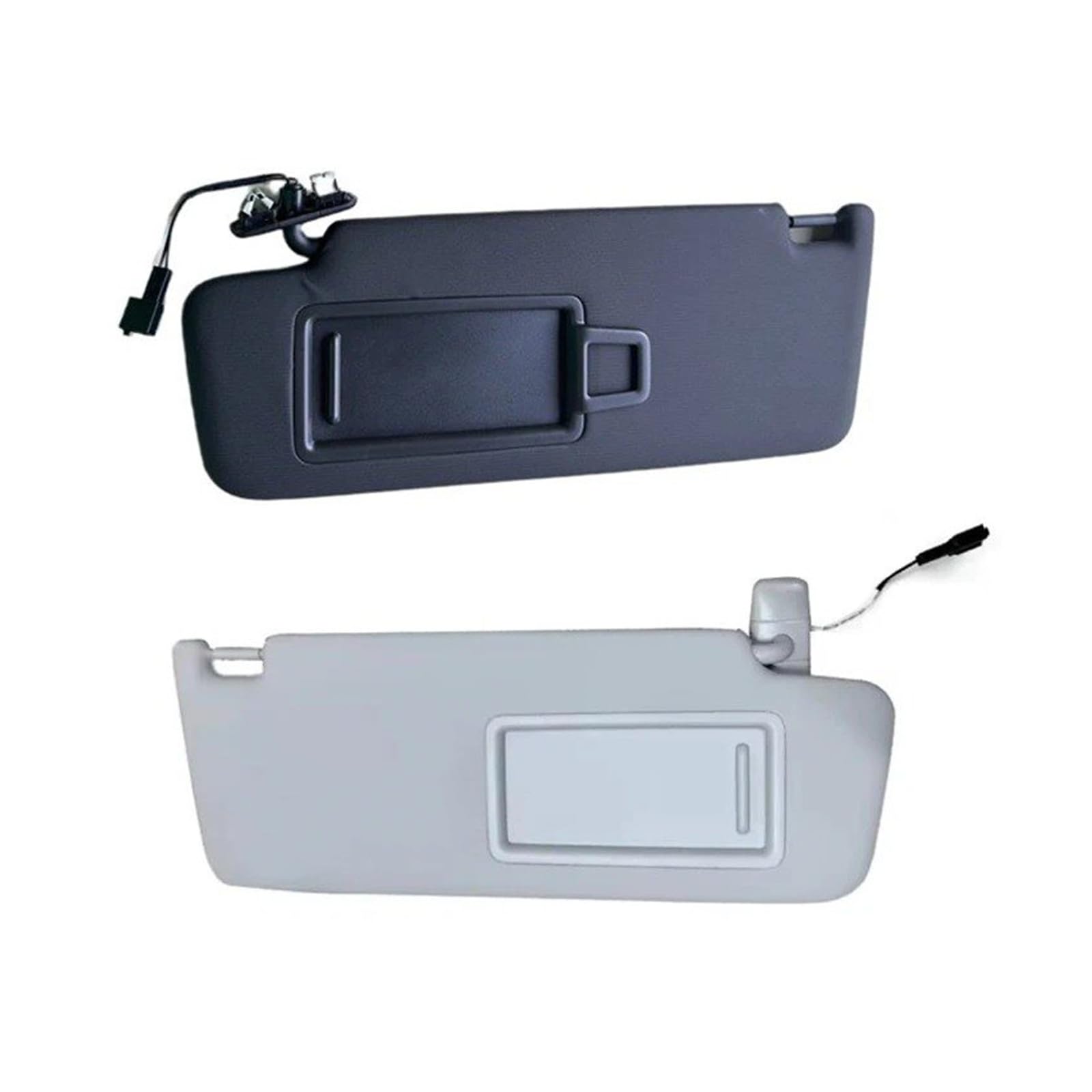 Pare-Soleil Côté Visière Voiture pour VW pour Golf 7 pour Jetta MK7 pour T-Cross pour Passat pour E-Golf pour T-Roc 5GG857551 Panneau Pare-Soleil Avant Voiture avec Miroir Maquillage(Le Noir,1 Paire)