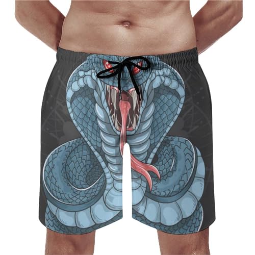 Maillot de bain séchage rapide avec cordon pour homme en taille S au motif serpent