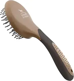 Harrison Howard Escova de crina e cauda de cavalo – Escova profissional, desembaraçador equestre, antiderrapante, marrom escuro