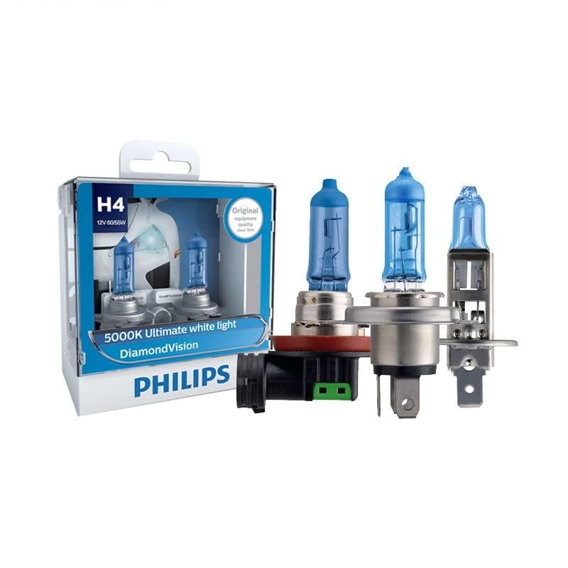 AE-CAR - РʜIⅬIРЅ H1 H4 H7 H8 H11 HB3 HB4 9003 9005 9006 12𝖵 Diamond Vision 5000K Car Halogen Head Light Fog Lamps Xenon White Bulbs, Pair (H7)