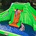 Blast Zone Crocodile Isle - Huge 22x14 Inflatable Water Park - Dual Curved Slides - Splash Area - Climbing Wall - Blower