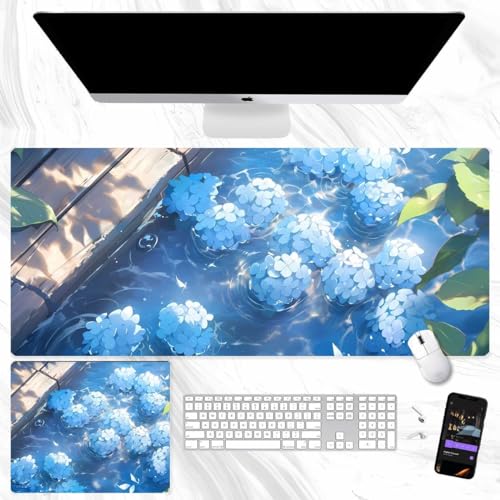 Mouse Pad レム ラム マウスパッド ゲーミング アニメ 防水 大型 キーボードパッド 天然ゴム素材 ゲーミング仕樣 デスクパッド アニメ キャラクター テーブルマット コンピュータマット 学習机用 誕生日 プレゼント立体的な小さな新鮮な夏スタイル