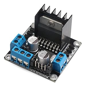 L298N H-bridge Motor Controller, DROK L298N Motor Driver Board DC Dual H Bridge Robot Stepper Motor Regulator and Drives Module for Arduino Smart Car Power UNO MEGA R3 Mega2560 Duemilanove