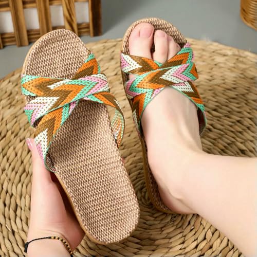 Indoor Slippers Women Home Shoes Lightweight Linen Couple Slippers Lightweight Home Slippers2