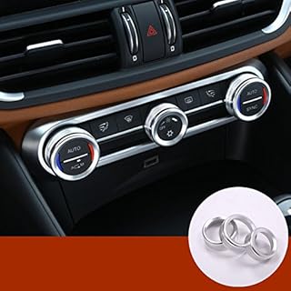 Copertura per manopola del condizionatore d'aria per console centrale, colore argento, 3 pezzi