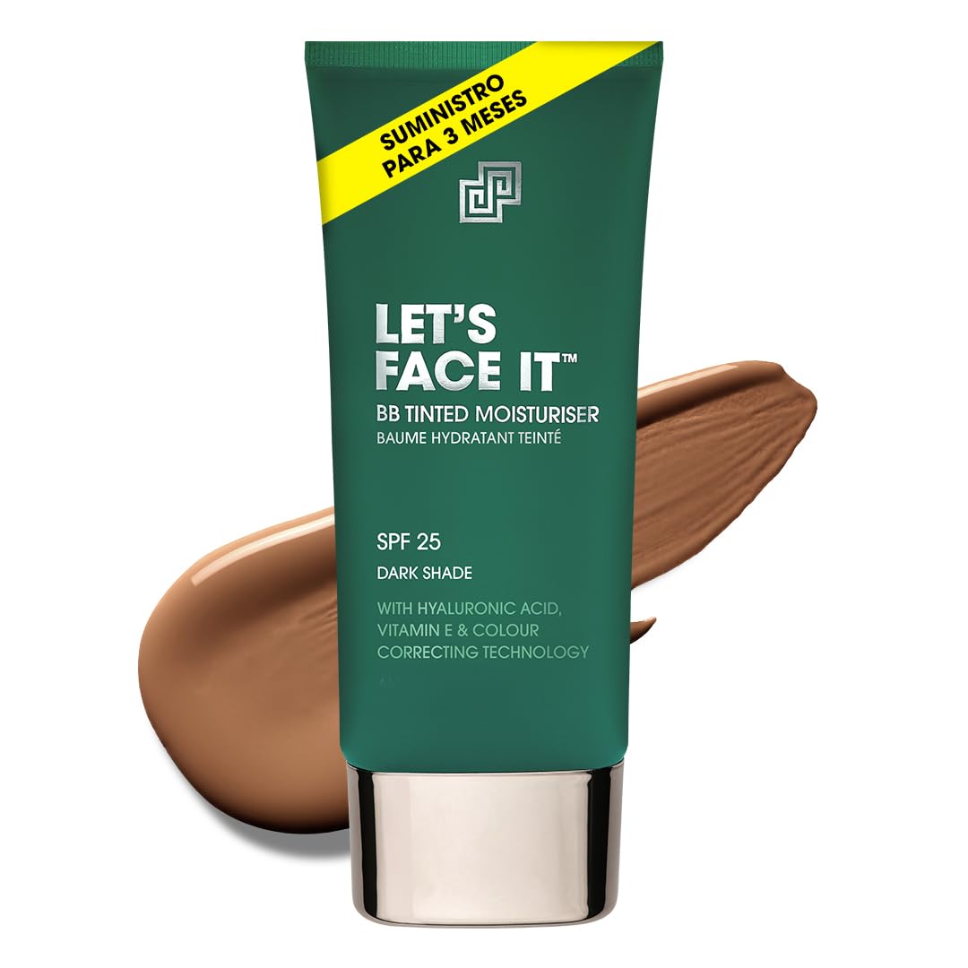 Shakeup Cosmetics – Crema con color mate para hombre, SPF25, hidratación 24 horas, fácil aplicación, vegana, 50 ml (Dark, 50ml)