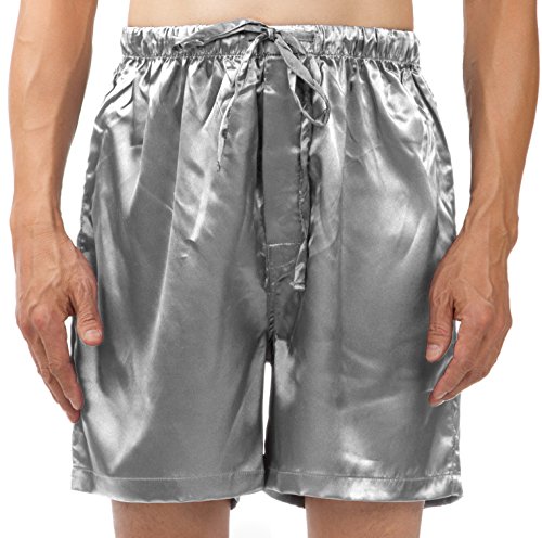 Leisureland Men's Satin Pajama Bottoms, Pants and Boxer Shorts