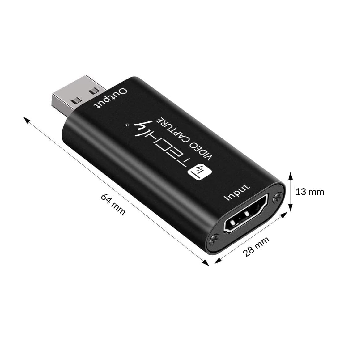 Techly 361919 - Tarjeta de Captura de vídeo HDMI 1080P, portátil, Color Negro