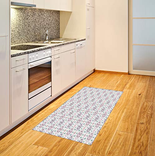 ABAKUHAUS Hamsa Tapijt, Doodle Perzische Paisleys, vlak Geweven Vloerkleed voor Woonkamer, Slaapkamer, Eetkamer, 80 x… - Afbeelding 3