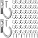 Zhehao 100 Pieces Wall Mounted Single Hook Robe Hooks Coat Hooks and 110 Pieces Screws for Hanging Key Hooks Jewelry (Silvery)