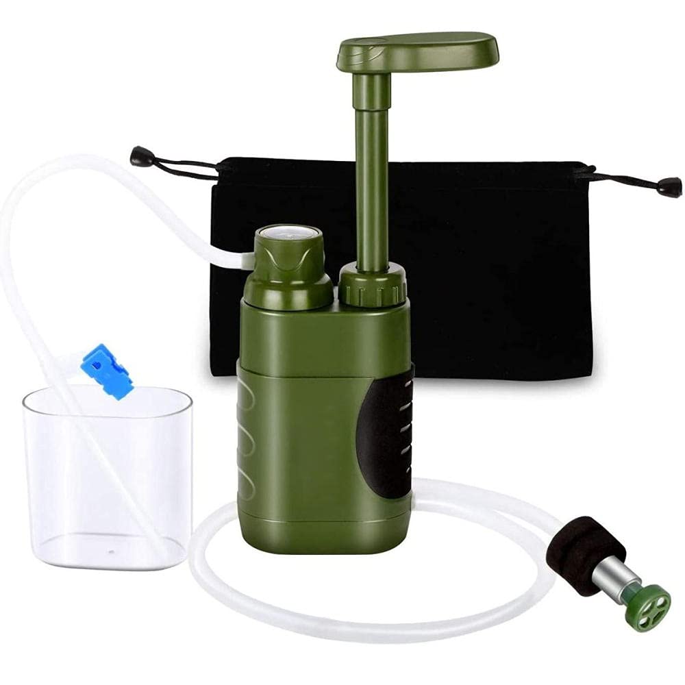 Filtro per Acqua da Campeggio con Cannuccia, Filtro per Acqua Portatile, Filtro 'Acqua Portatile di Emergenza da Campeggio, per Famiglia all'aperto, Campeggio, Escursionismo, Campeggio