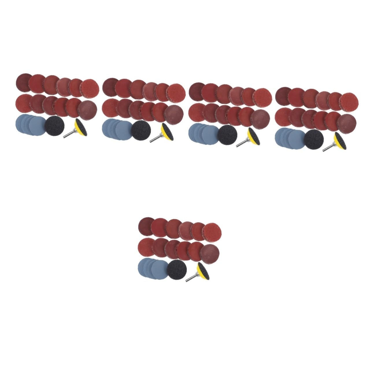 ULTECHNOVO 5sets Dischi Abrasivi Supporto Per Trapano Includendo Diverse Grane e Tampone Di Lucidatura Per Finitura Liscia e Professionale