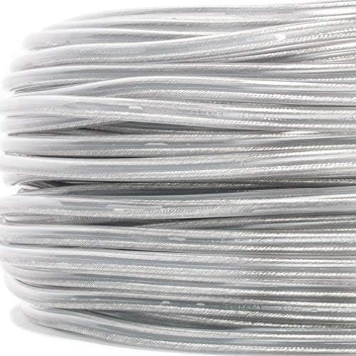 PVC/PVC Round Cable, Hose Cable, Transparent, 2 x 0.75 mm², Made in the EU, 5 Metres, 5 Meter