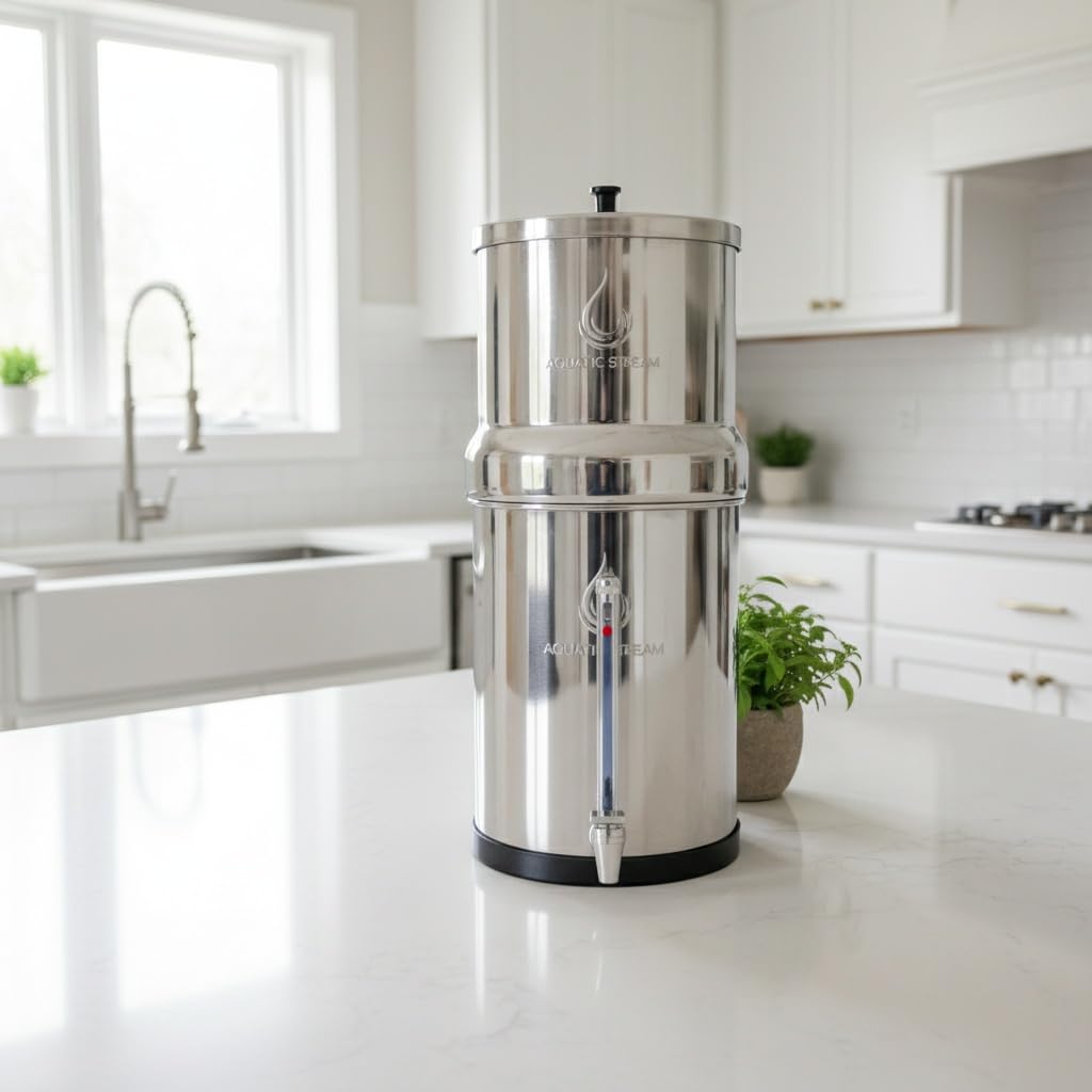 8.5L Système de Filtration gravitaire | Coldstream FTO+ Filters + Stainless Steel Spigot