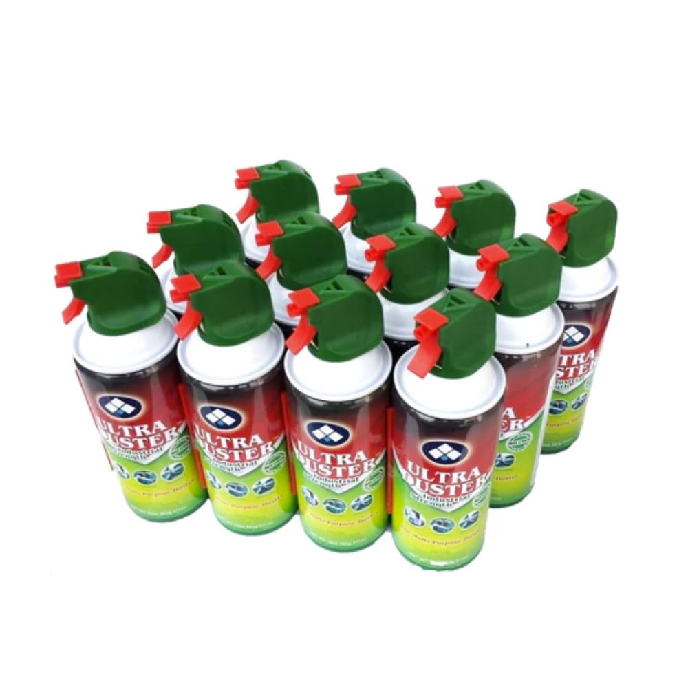 Ultra Duster Industrial Strength Compressed Air Duster Cleaner 10 oz., 12/Pack (UDS-10P12)