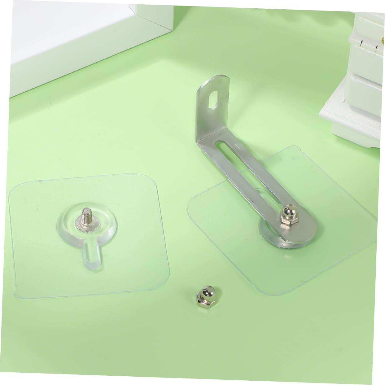 HAPINARY Secure Easy Install Pack No Drill Furniture Wall Anchors Dresser Safety Brackets for Babyproofing