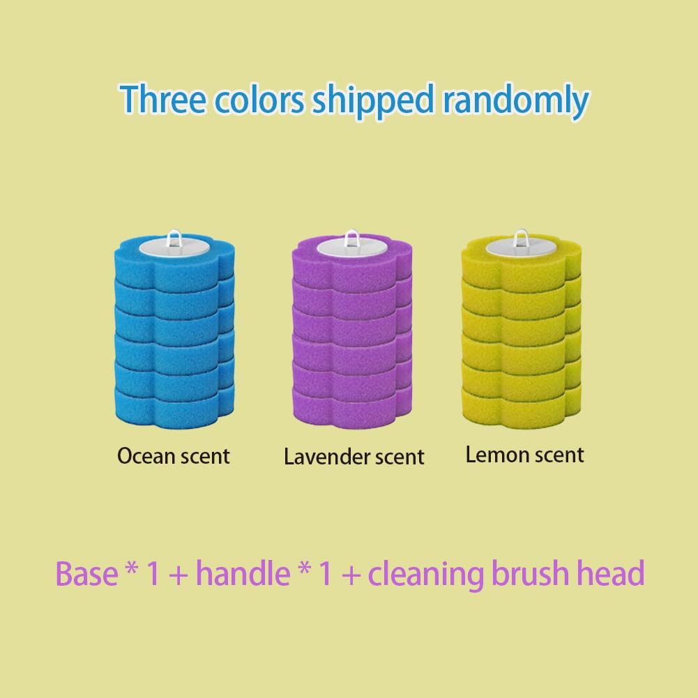 Juego de fregadero, cepillo de inodoro y recambios de limpieza profunda, sistema de limpieza de baño para fregadero, bañera, lavabo (gris)